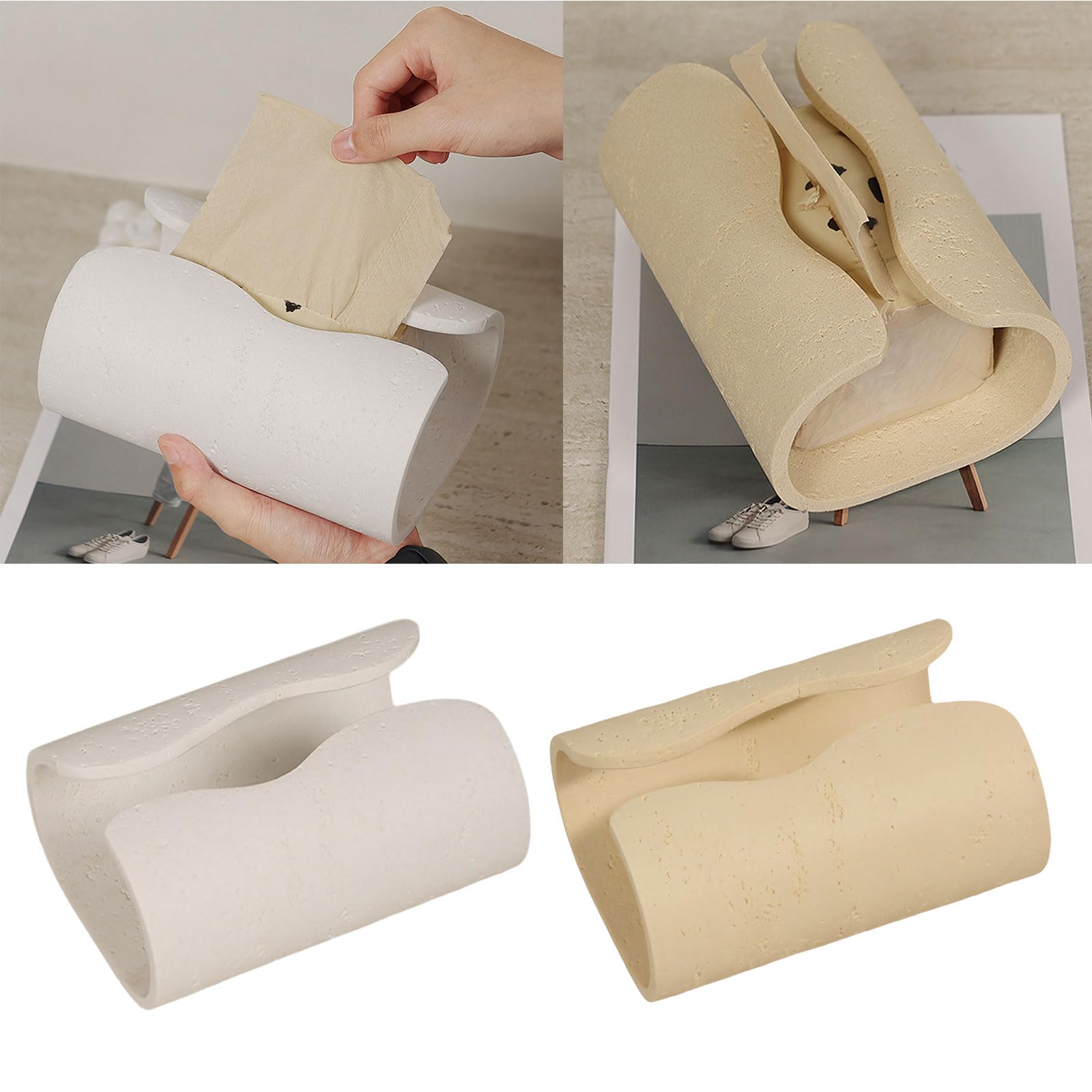 Tissu en résine de Pierre Naturelle de Styles, Beige, D