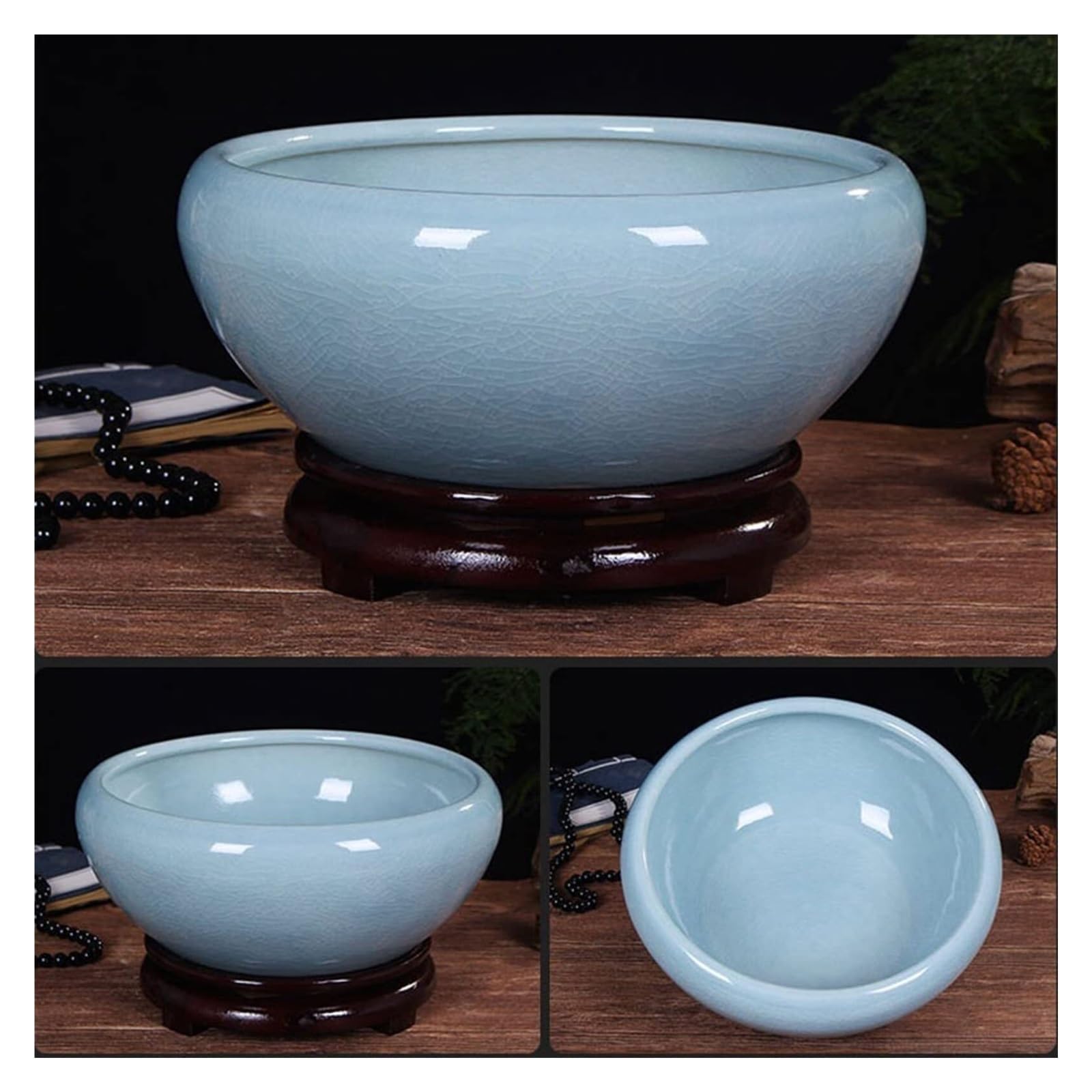 Doniczka Vintage Doniczka Do Sadzenia Doniczka Ceramiczna Duża hydroponiczna Kwiat Lotus Dekoracje Ogrodowe