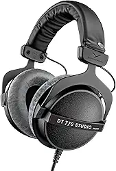 beyerdynamic Fones de ouvido DT 770 Pro Studio – Over-Ear, fechado, design profissional para gravação e monitoramento (80 Ohm, cinza)
