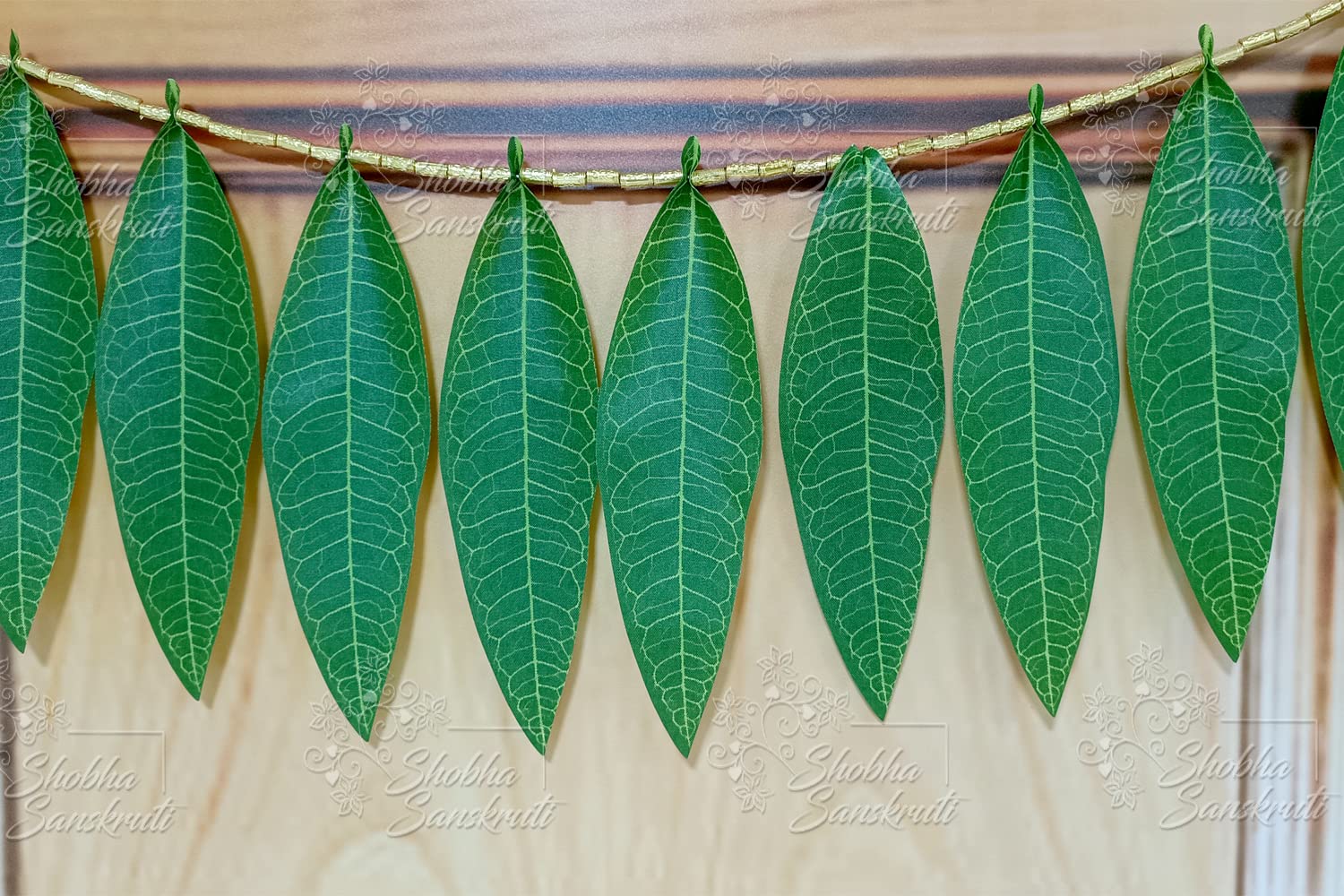 Artificial Mango Leaves Toran - Festive Door Decor -2 Artificial Mango Leaves Toran - Festive Door Decor -2