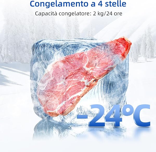 CHiQ Bajo Encimera Frigorífico Combi Bajo Encimera, 86L(65/21), Termostato Ajustable, Bajo Ruido, Para Dormitorio, Cocina, Oscuro - 4