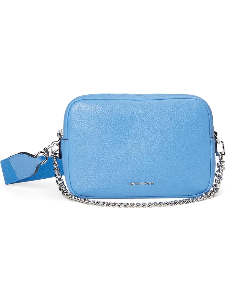 Green Michael Kors Bryant Medium Double Zip Chain Camera Crossbody