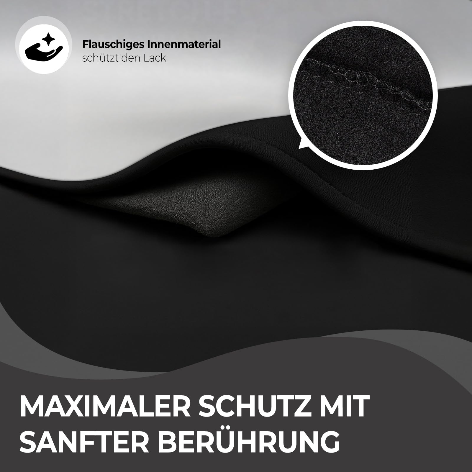 Autoabdeckung SUV Indoor Premium elastisch - Auto Abdeckplane atmungsaktiv - Ganzgarage Staubschutz & Kratzschutz - 180 g/m² Perfect Stretch von Car-e-Cover (Schwarz, SUV-XXL: Hohe kantige SUV's)