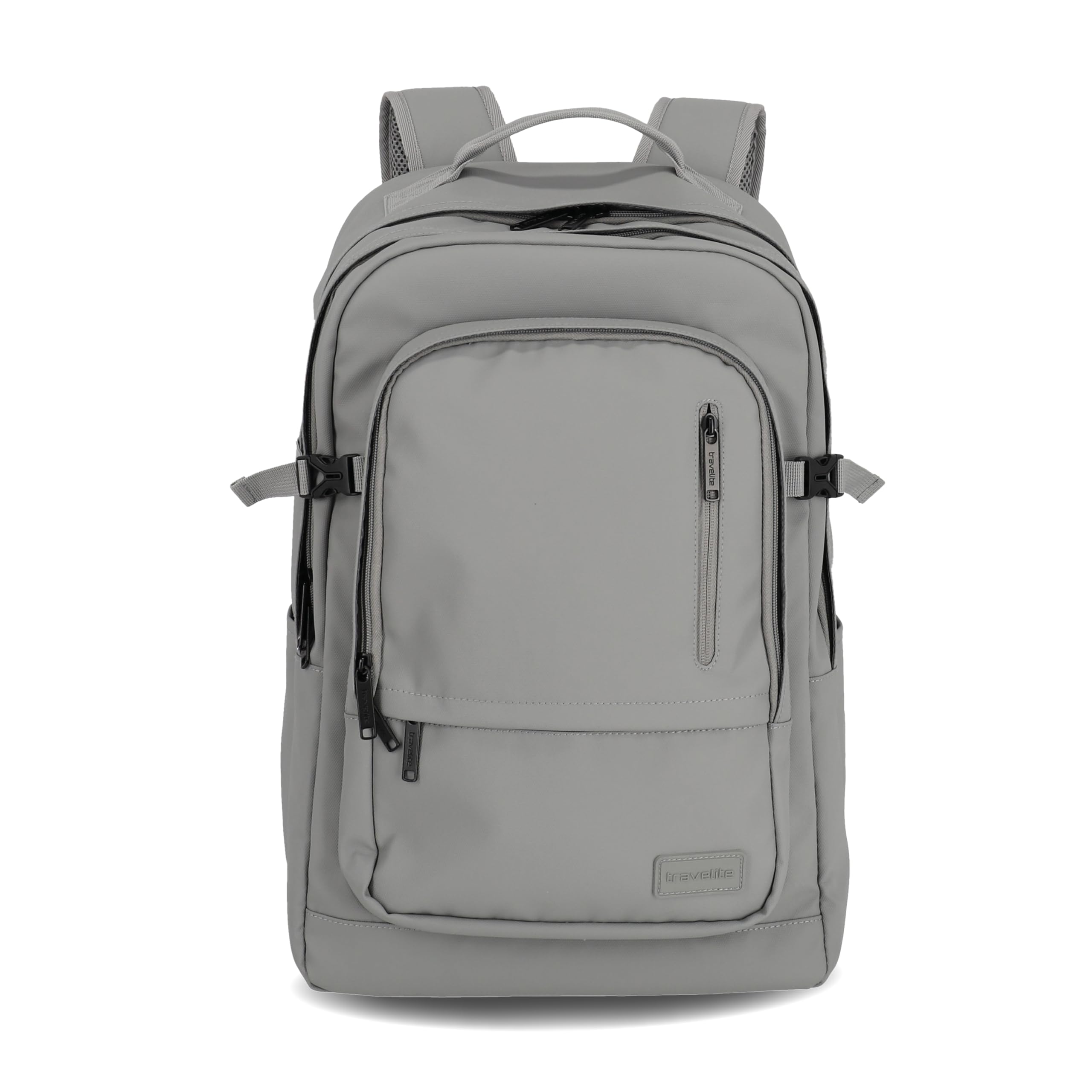 Travelite Rucksack aus wasserabweisendem Material, gepolstertes Laptop Fach 15,6 Zoll, BASICS Tagesrucksack mit Aufsteckfunktion, 48 cm, 28 Liter, 900 Gramm