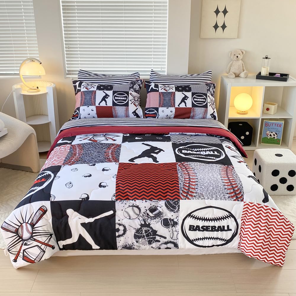 Gusuhome 7-Piece Baseball Comforter Set