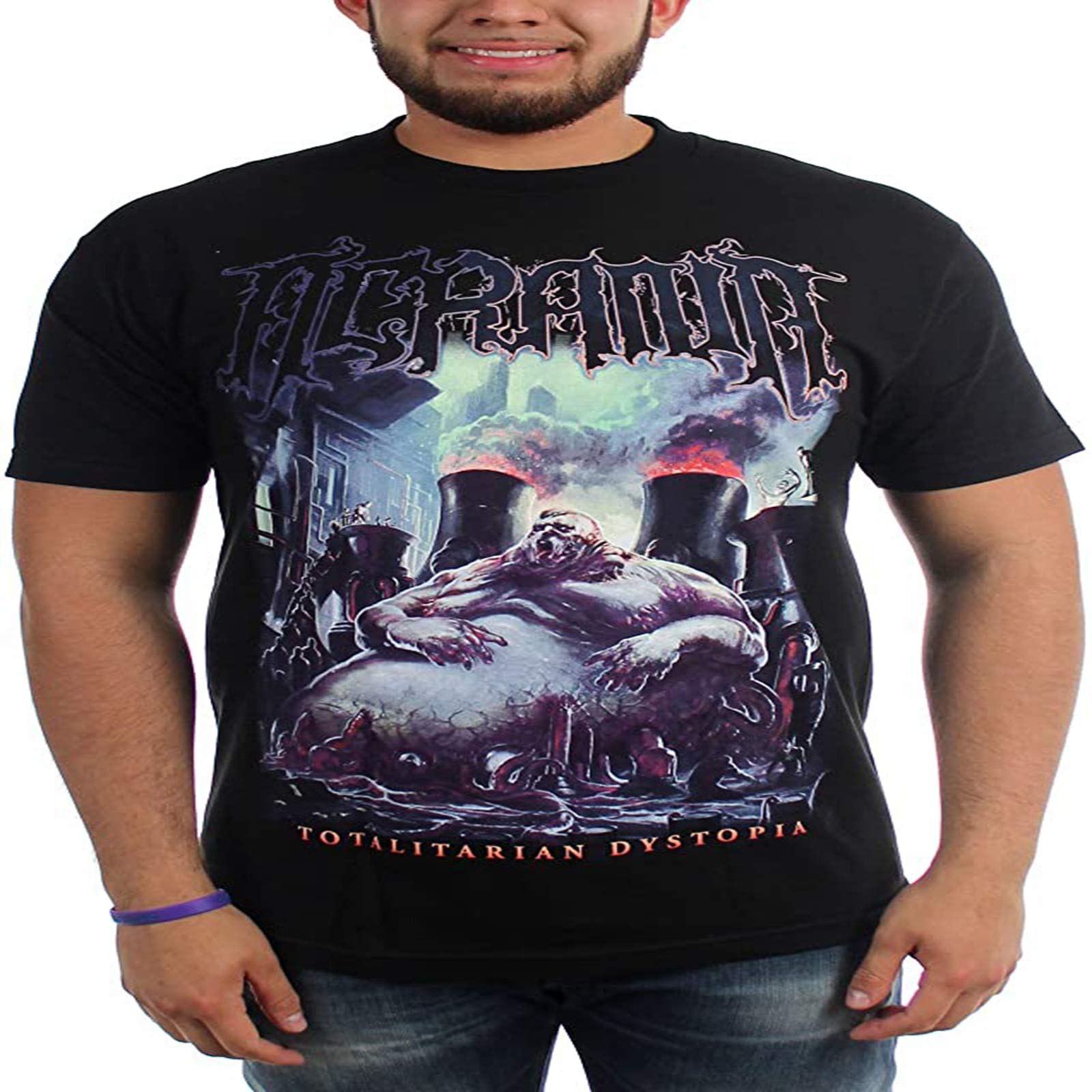 Acrania Mens Totalitarian Dystopia T Shirt Black
