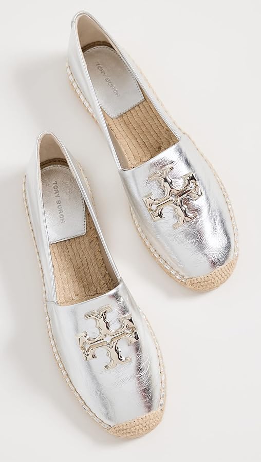 【新品未使用】TORY BURCH Espadrilles 24.0cm/7 Amazon.com | Tory Burch Women's Eleanor Espadrilles, Silver