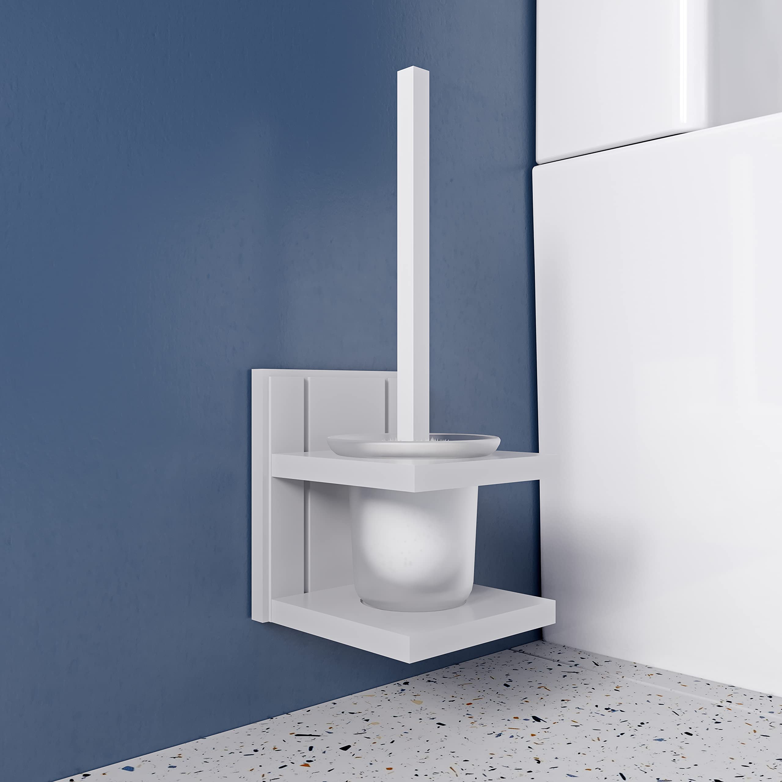 Croydex Toilet Brush, Pine, White, One Size - Image 4