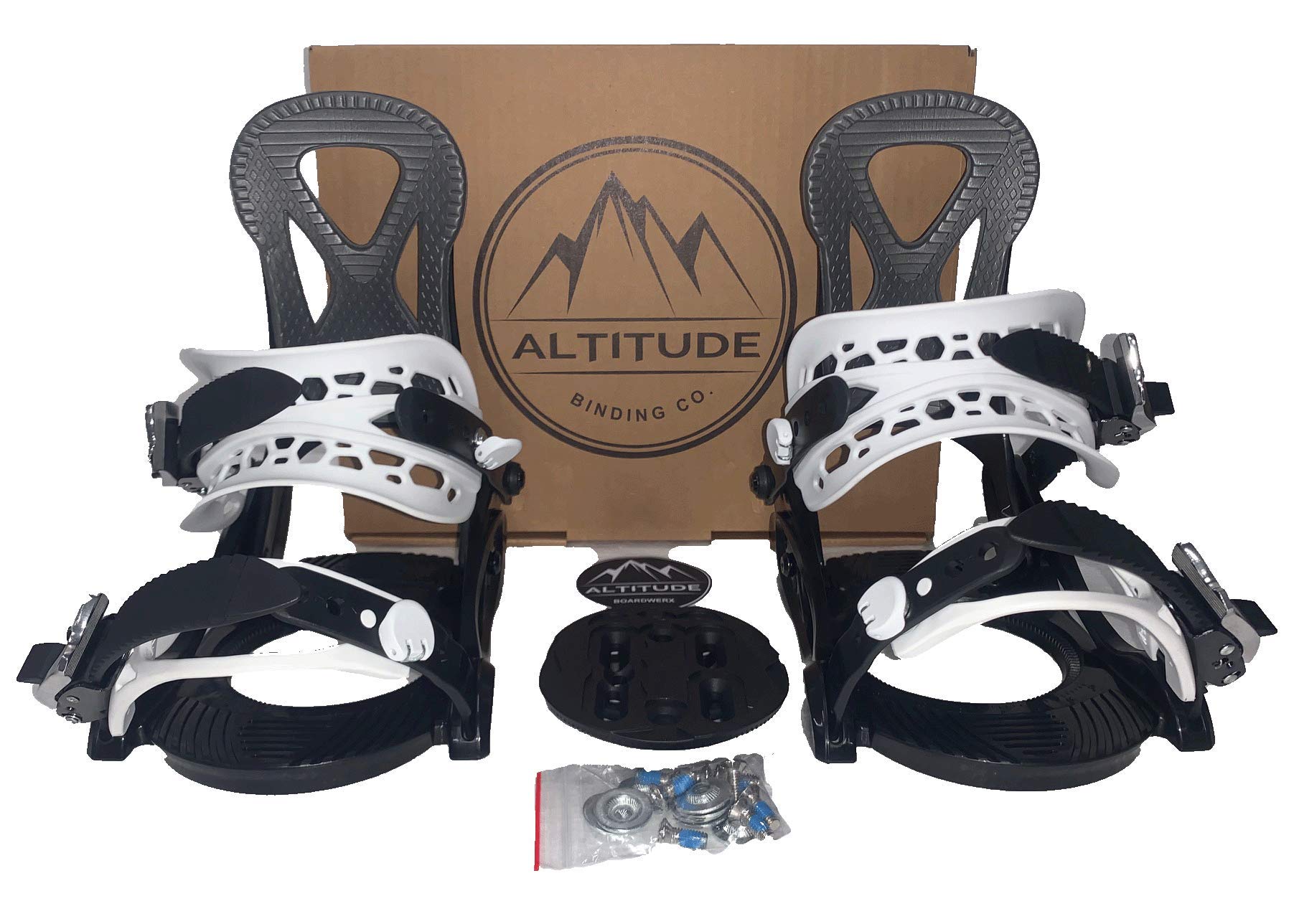 ALTITUDE Kids JR Ripper Snowboard BINDINGS 4x4 Burton 3D & EST (Sizes 2-6) Black/Grey/White