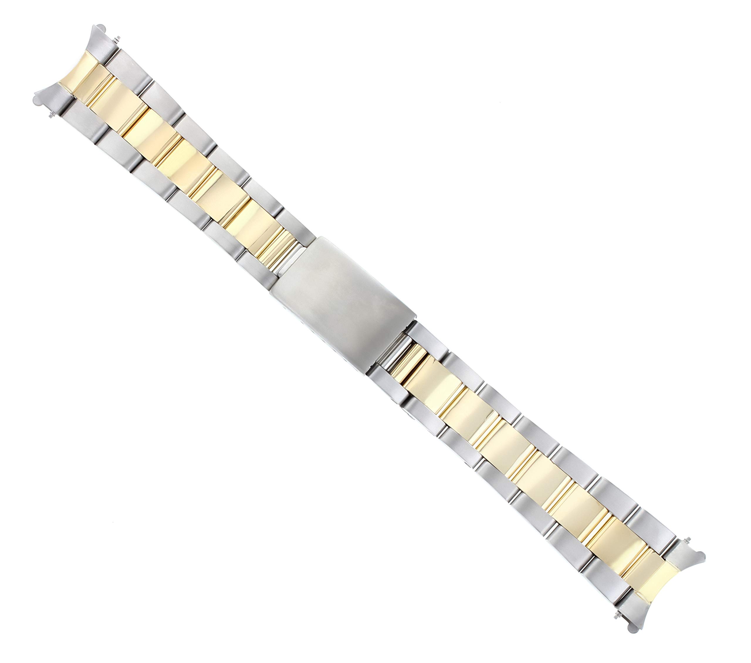 20mm Two Tone Real Gold Oyster Watch Band Strap Compatible with Rolex 36mm Datejust