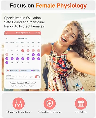 Miniatura 7 de Hwagol Relojes inteligentes para mujer compatibles con iPhone Android [llamadas/cuerpo delgado de metal], pantalla AMOLED microesférica de 1.43