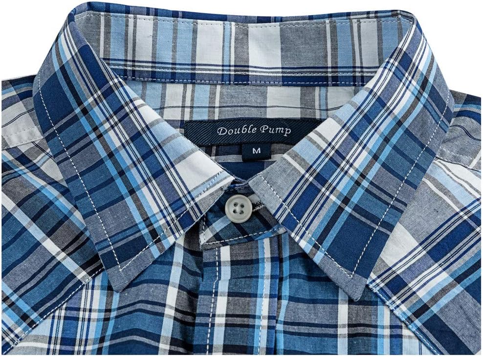 Western Shirts for Men with Snap Buttons Regular Fit Plaid Mens Long Sleeve Shirts Casual - Image 3