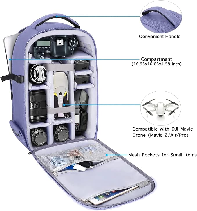 Mochila para cámara MOSISO 15-16 pulgadas impermeable miniatura 2
