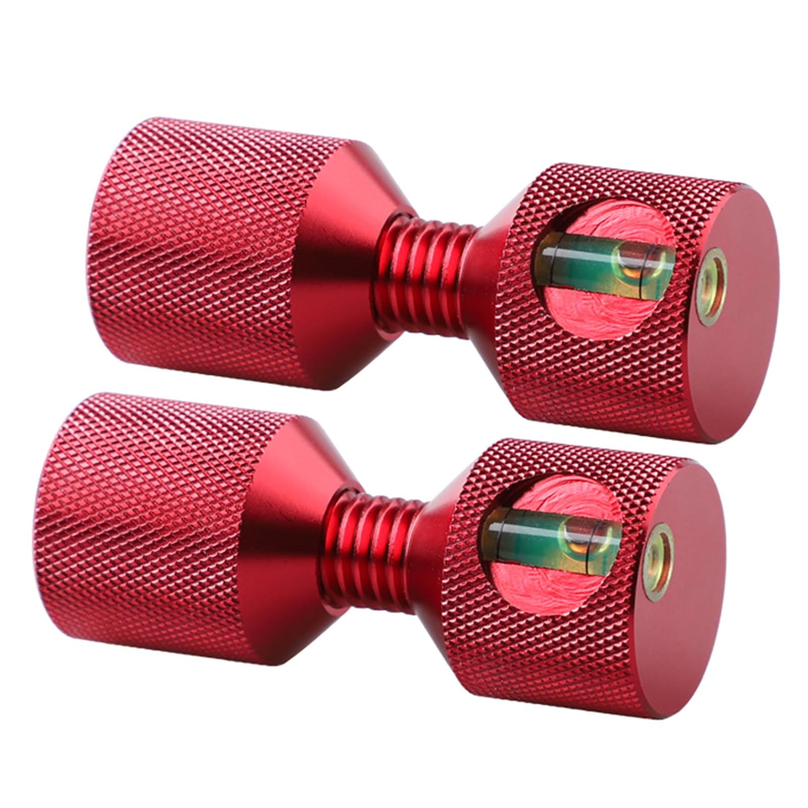 Uqezagpa Red Precisions Leveling Pin 1-1/8" Flange Two Hole Pin Integrated Bubble Levels For Accurate Tool Alignment Alignment Tool