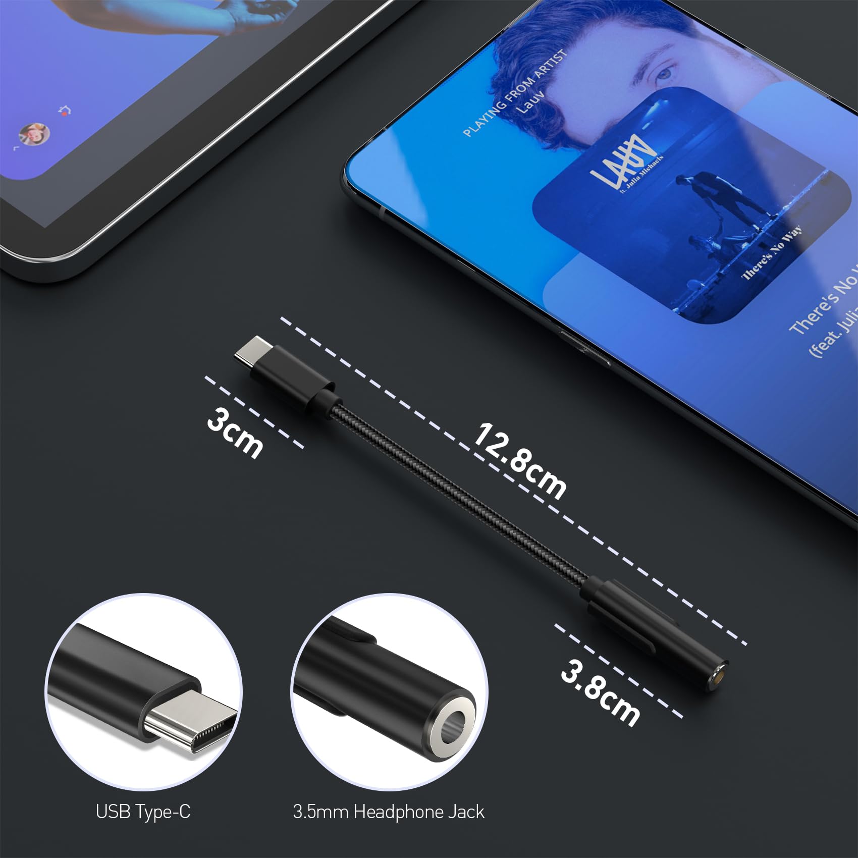 Adattatore USB-C A Jack 3.5 Mm LZYWOD - Convertitore AUX Per Auricolari Con Suono HD E Design Compatto - Foto 6