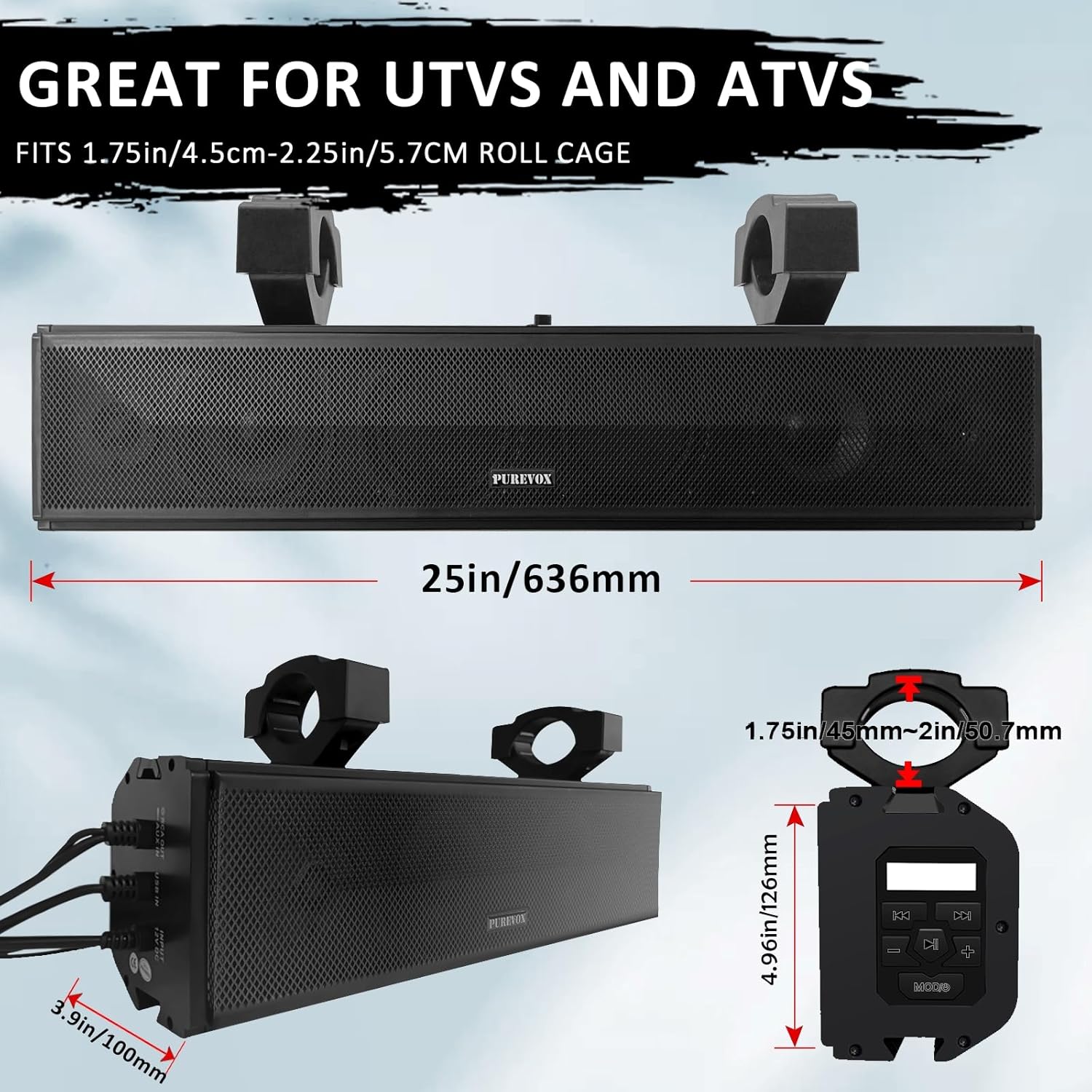 Sound Bar Dimensions and Mounting