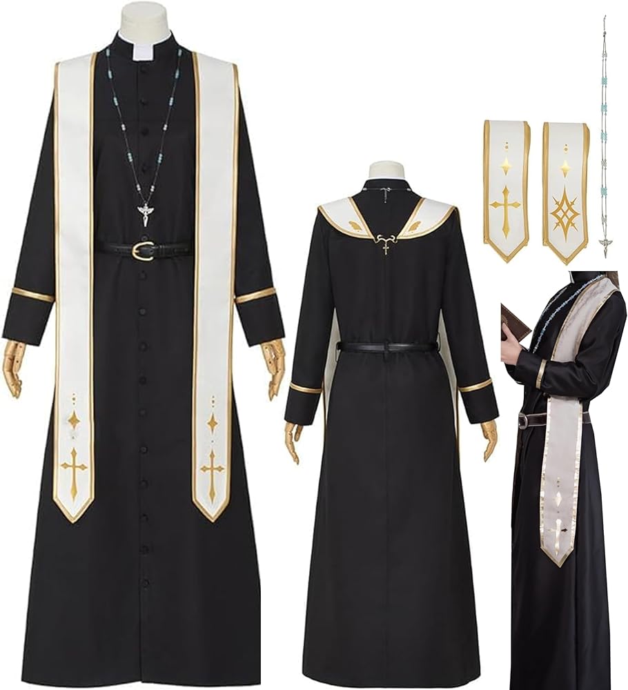 Amazon.co.jp: [青空COS]コスプレ衣装 叶 かなえ Kanae 神父 十字架