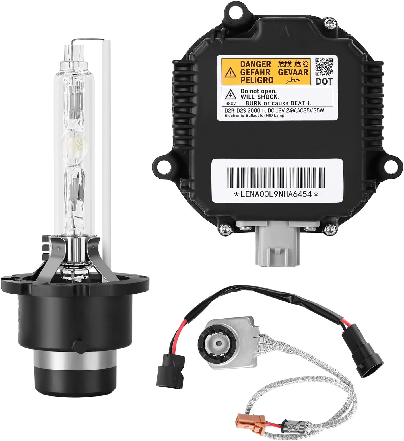 HID Headlight Ballast W/Igniter & D2S Bulb for Infiniti EX35 EX37 FX35 FX37 FX45 FX50 G35 G37 JX35 Q50 Q60 Q70 QX56 QX60 QX70 QX80 28474-89904,28474-8991A Xenon Ballast Control Module (1 Pack)