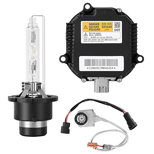HID Headlight Ballast W/Igniter & D2S Bulb for Infiniti EX35 EX37 FX35 FX37 FX45 FX50 G35 G37 JX35 Q50 Q60 Q70 QX56 QX60 QX70 QX80 28474-89904,28474-8991A Xenon Ballast Control Module (1 Pack)
