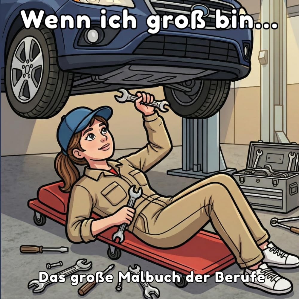 Wenn ich groß bin… – Das große Malbuch der Berufe: Entdecke deine Traumjobs: Von der Feuerwehr bis zur Tierärztin – Malspaß für kleine Helden von morgen!