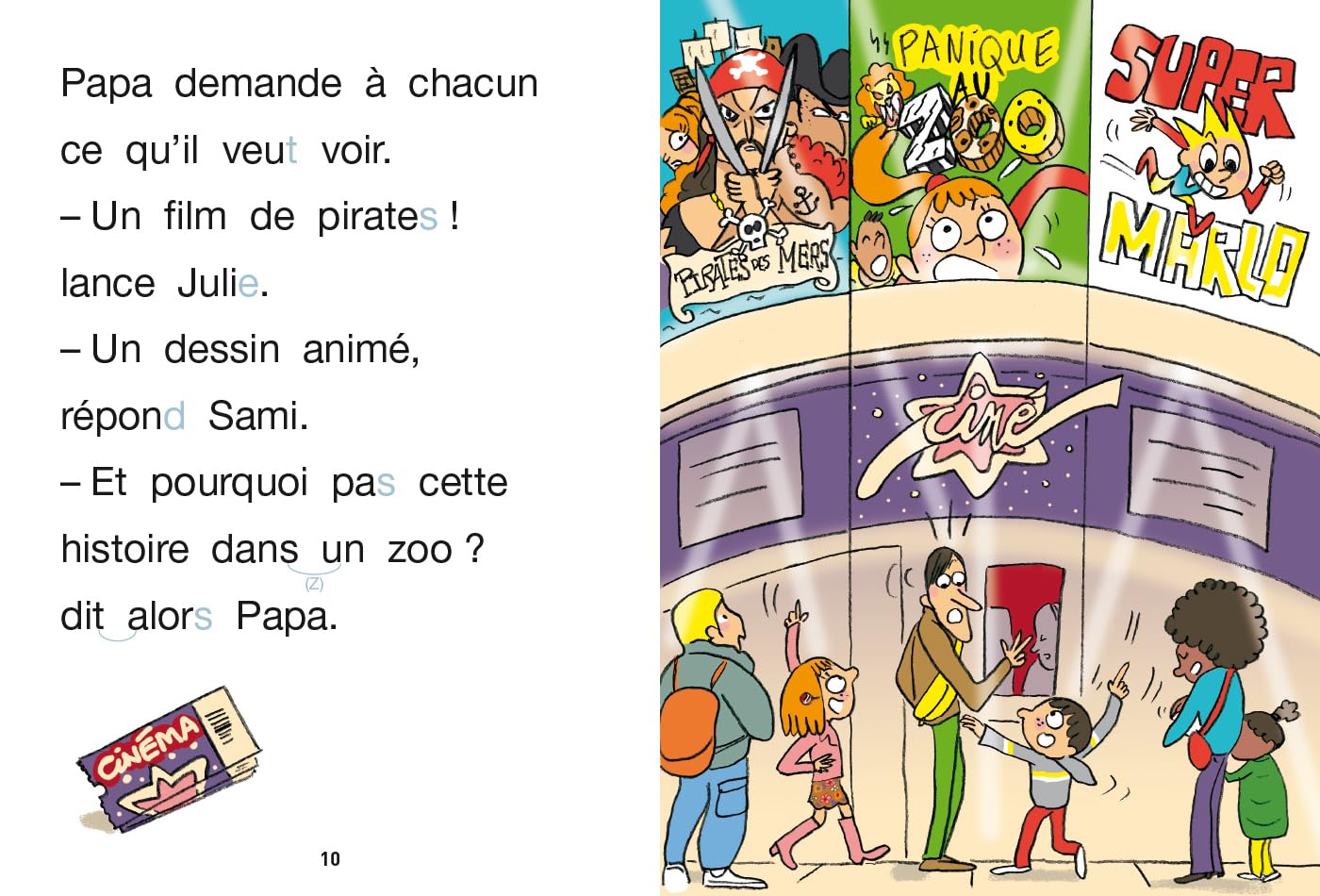 Sami et Julie CP niveau 2 Sami et Julie adorent le cinéma: Milieu de CP