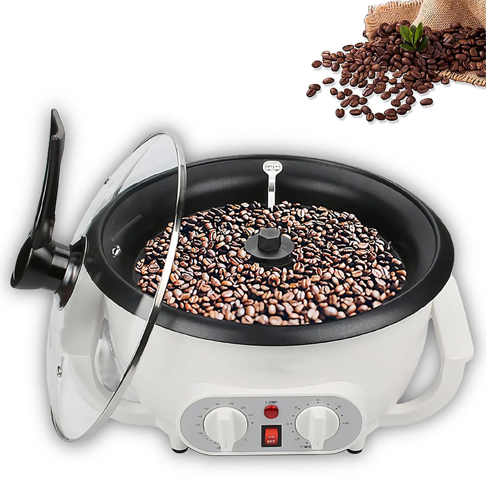 CEVIZ Home Coffee Roaster, Electric Coffee Bean Baker, Temperature 0-240° Adjustment, with Timing Function, Nut Peanut Cashew Chestnuts Roasting Machine, 750g