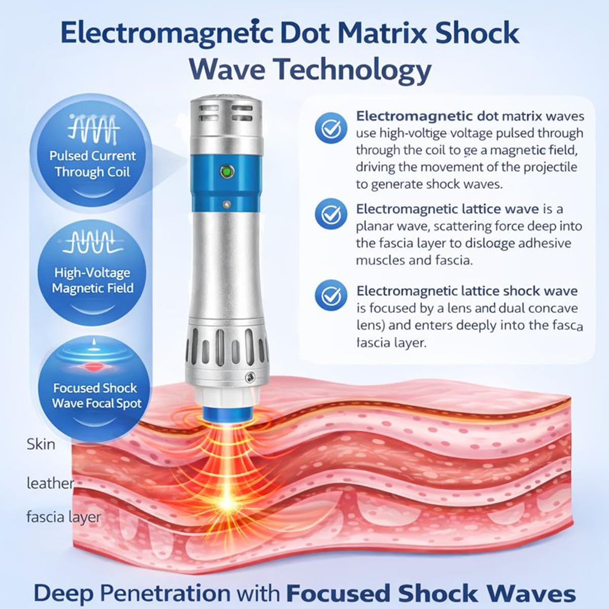 Máquina de Terapia de Ondas de Choque Extracorpóreas Electromagnéticas | Disfuncion Erectil Hombre Dispositivo Ondas Choque Fisioterapia Aparato Masajeador Calcificación Espolon Fascitis Artritis