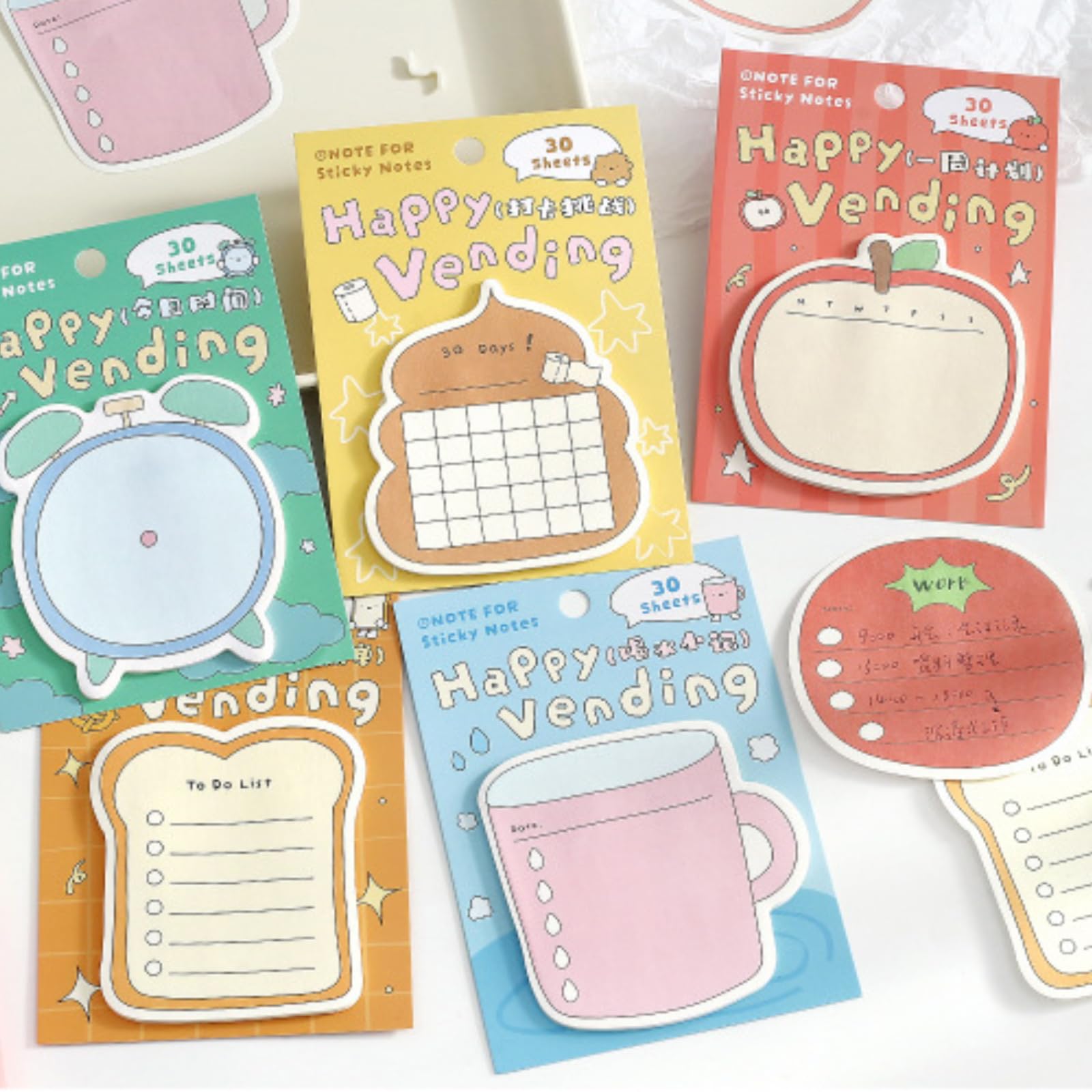 Amazon.co.jp: EZ PEACH 付箋 強粘着 可愛 メモ帳 かわいい 30枚 メモ