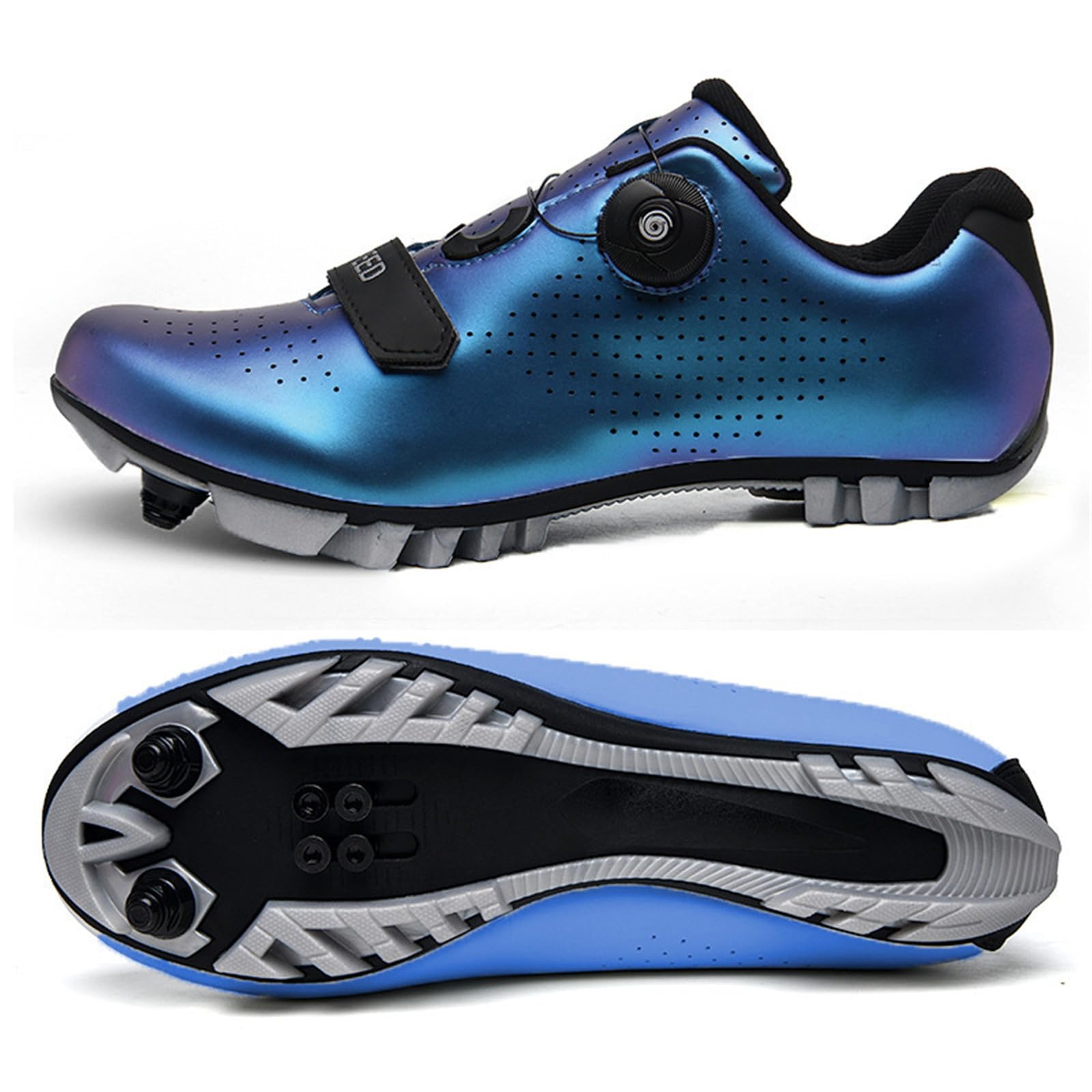 Hixingo Zapatilla de Ciclismo Hombre, Zapatos Bicicleta de Montaña Exterior MTB Compatibles con SPD Lock System, Zapatillas de Ciclismo Unisex Adulto Respirables — view 10