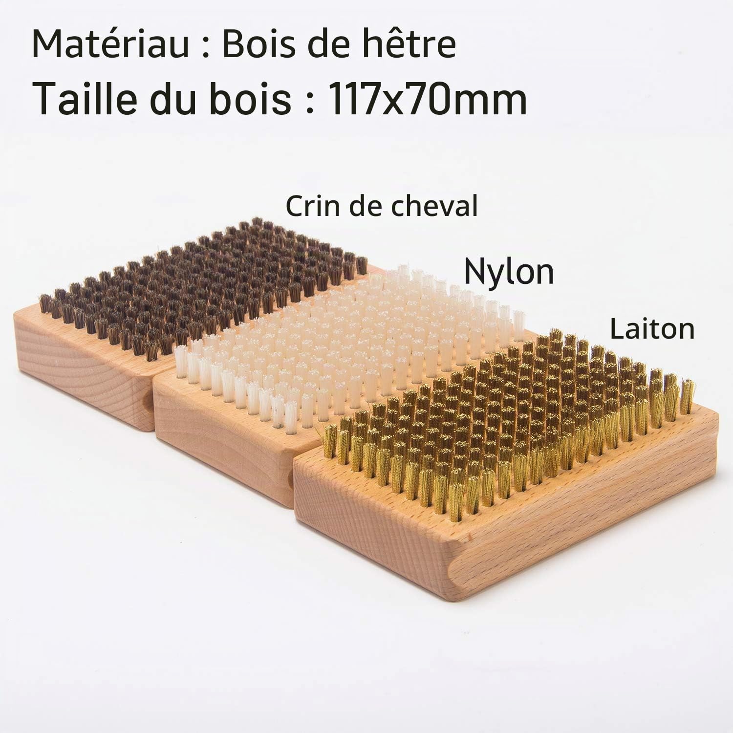 XCMAN Kit de brosses de réglage pour Ski et Snowboard - Nylon, Laiton, Crin de Cheval - Grattoir en métal - Lime Plate en Ptex, Boîte Bleue
