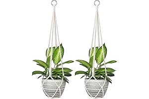 35 Inches Macrame Plant Hanger Indoor Unique Dangling Planter Pots