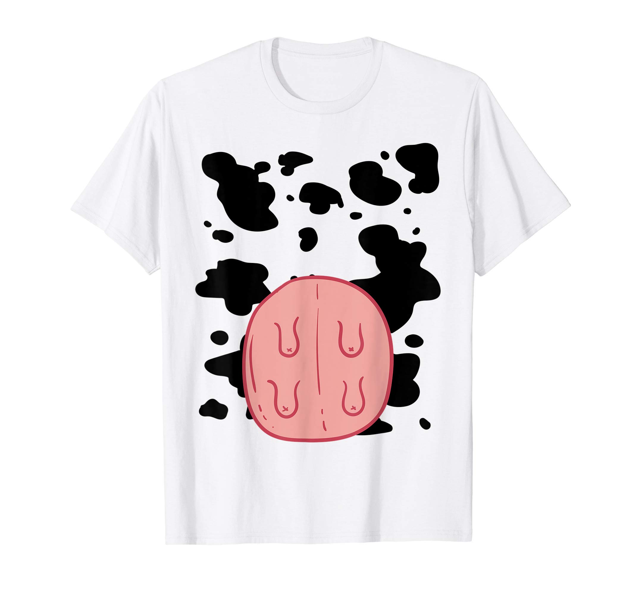 Cow Udder Pattern Funny Lazy DIY Costume Easy Halloween T-ShirtOEKO-TEX STANDARD 100