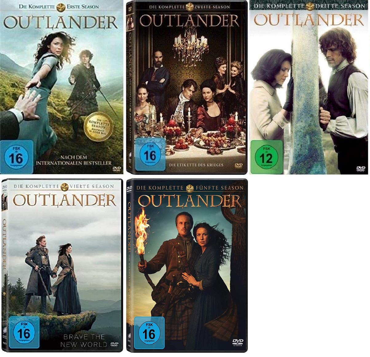 Outlander Staffel 1-5 (1+2+3+4+5, 1 bis 5) [DVD Set]: Amazon.de: Sam