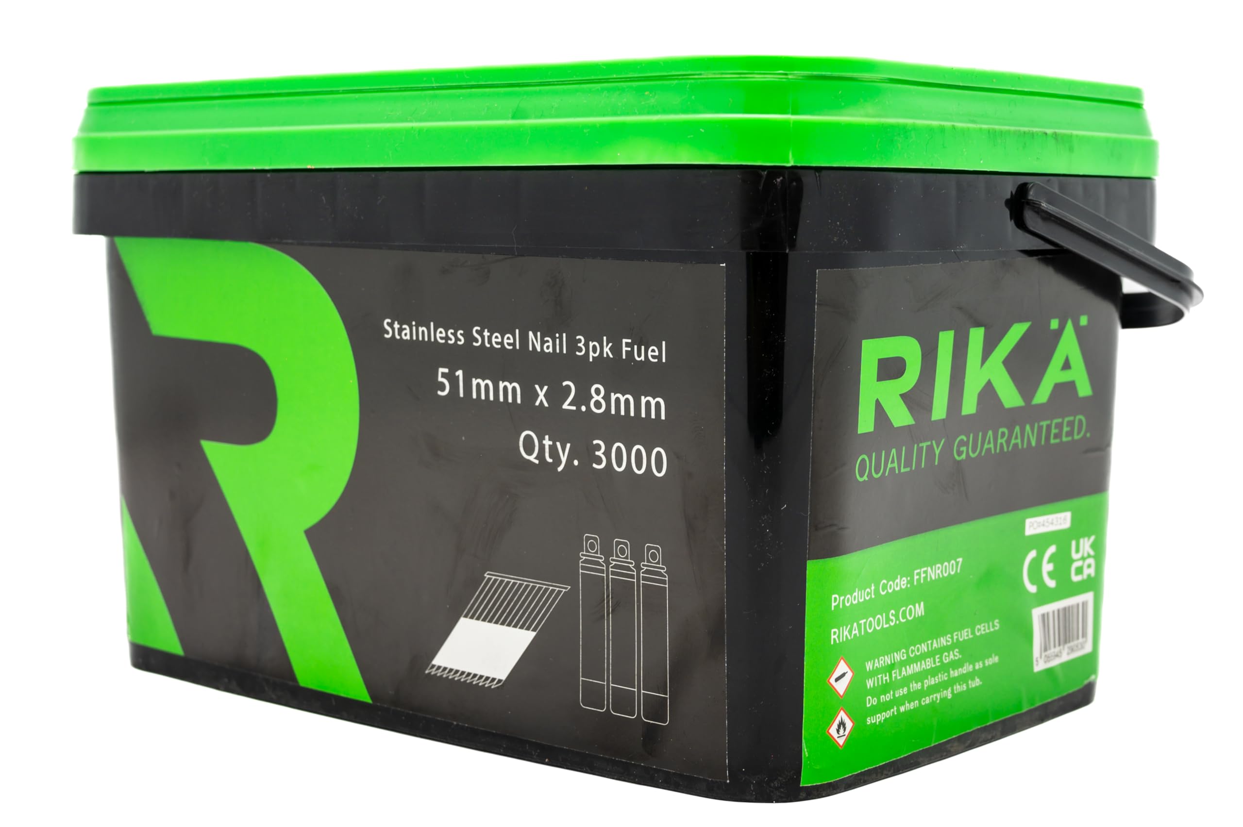 Rikä FFNR007 1st Fix Collated Nails Stainless Steel Ring 51 x 2.8mm 3000pk (3pk Fuel)