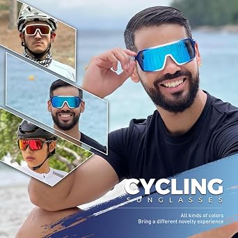 SCVCN Polarized Cycling Glasses Sport Sunglasses MTB BMX Men Women Running Driving Fishing Golf S61