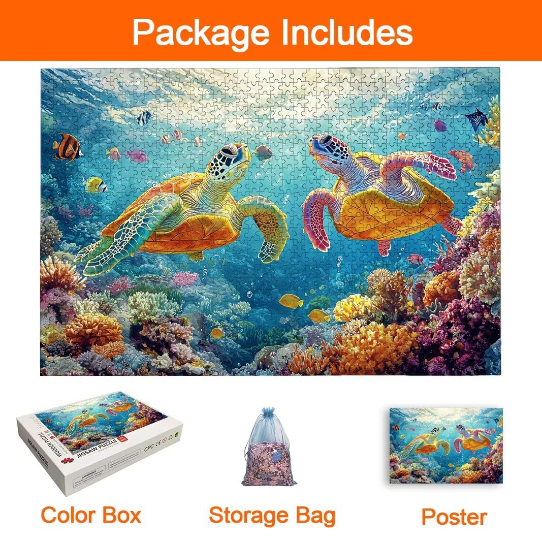 Puzzle Tartaruga Marina, Puzzle 5000 Pezzi Adulti per Decor, Regalo -8470