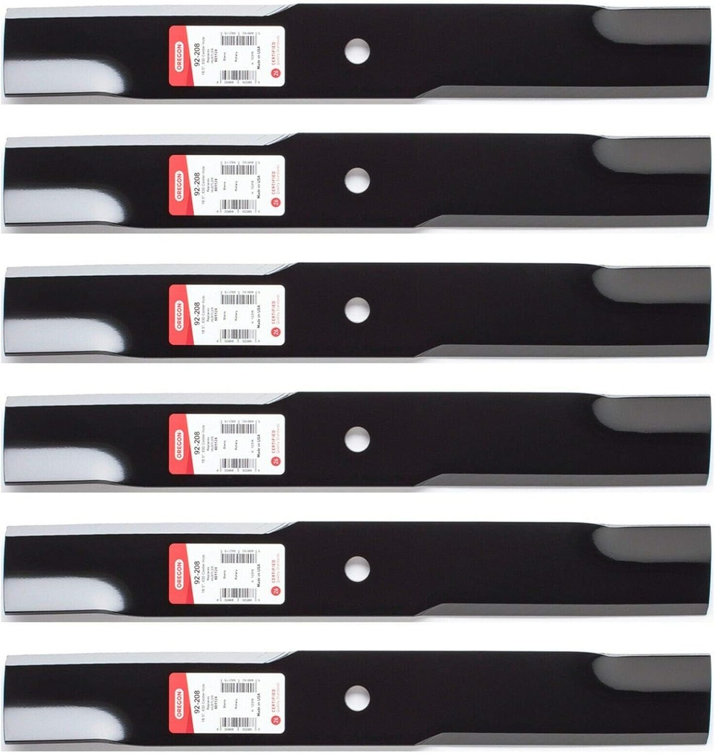 Oregon 6PK 92-208 Blades for 54" Hustler 601124, 797704, 601013, 602416, 797696, 797712