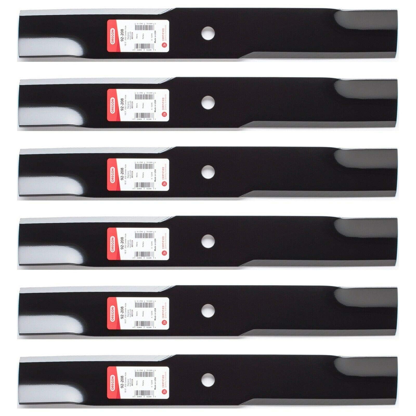 Oregon6PK 92-208 Blades for 54" Hustler 601124, 797704, 601013, 602416, 797696, 797712