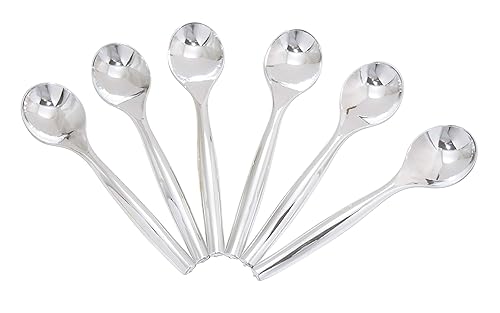 Miniatura 2 de 12 utensilios de plástico desechables resistentes para servir, seis tenedores de 10 pulgadas y cucharas de 10 pulgadas, color plateado