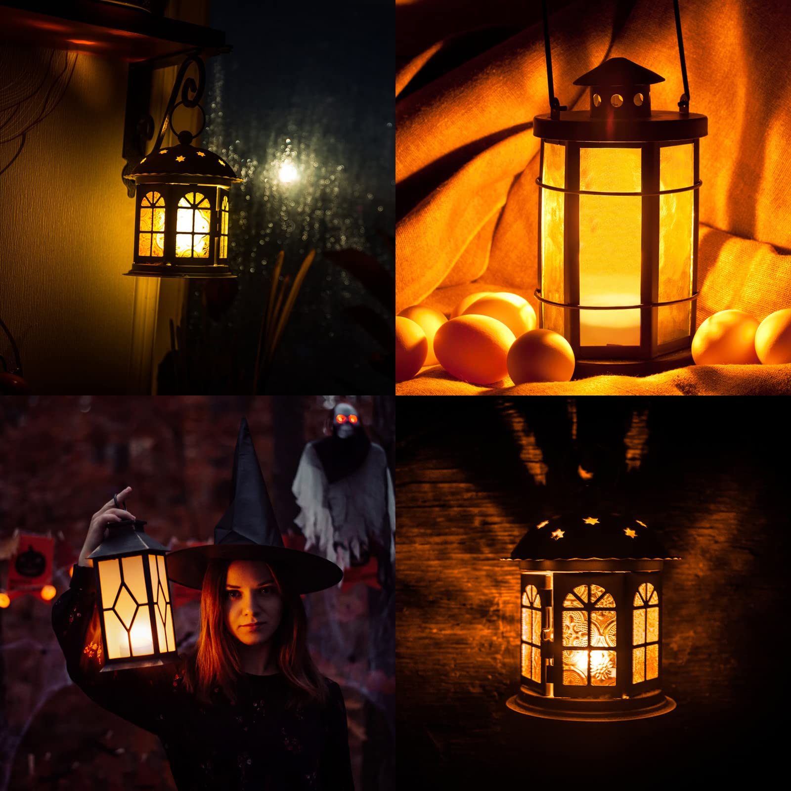 Litake - Luces De Halloween Jack-O-Farol, Luces De Calabaza Regulables Que Cambian De Color, Luces LED De Calabaza Con Control Remoto Con Temporizador Para Decoraciones De Halloween, Paquetes De 6