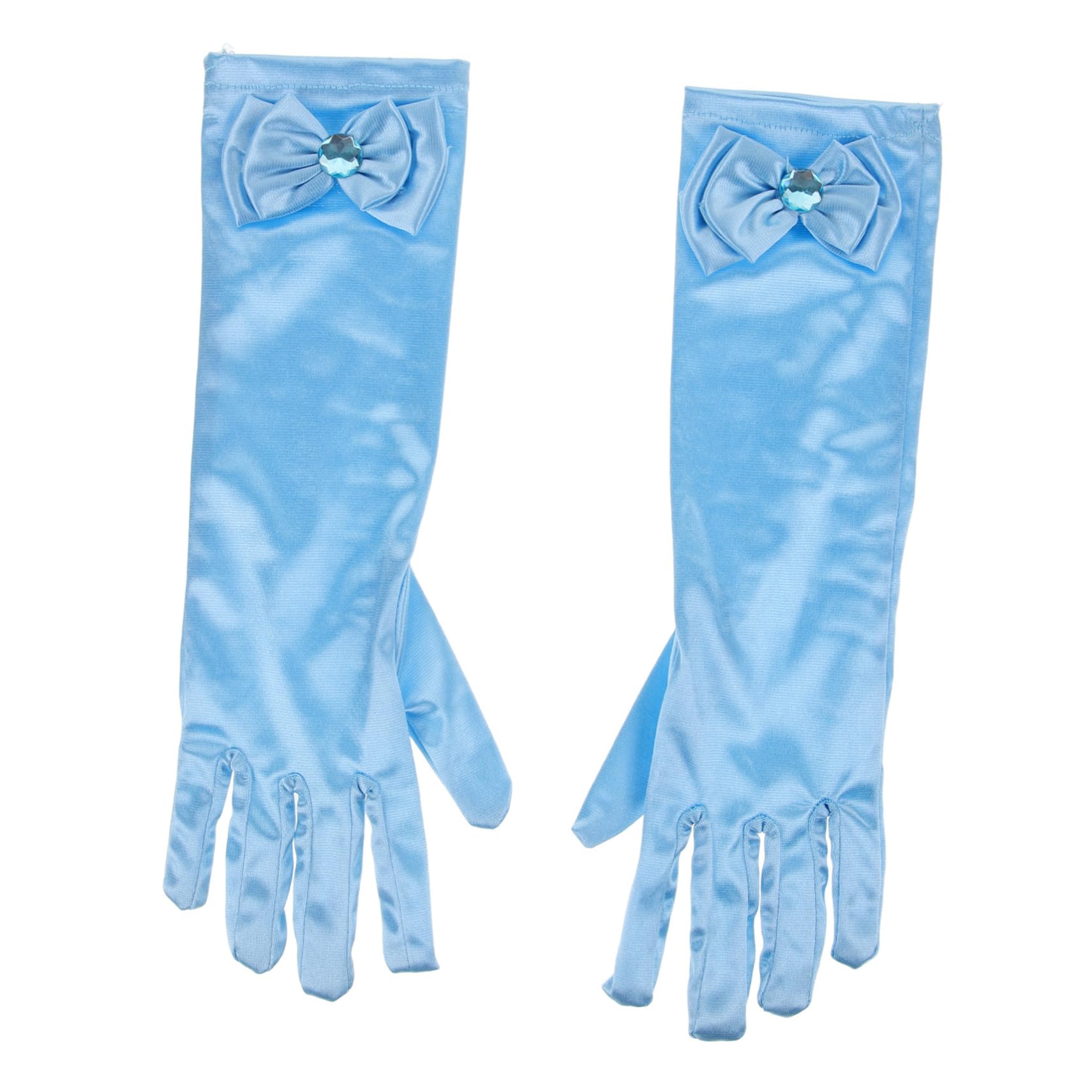 PACKOVE Princess Gloves Satin Bowknot Long Lace Gloves for Kids Halloween Cosplay Formal Events