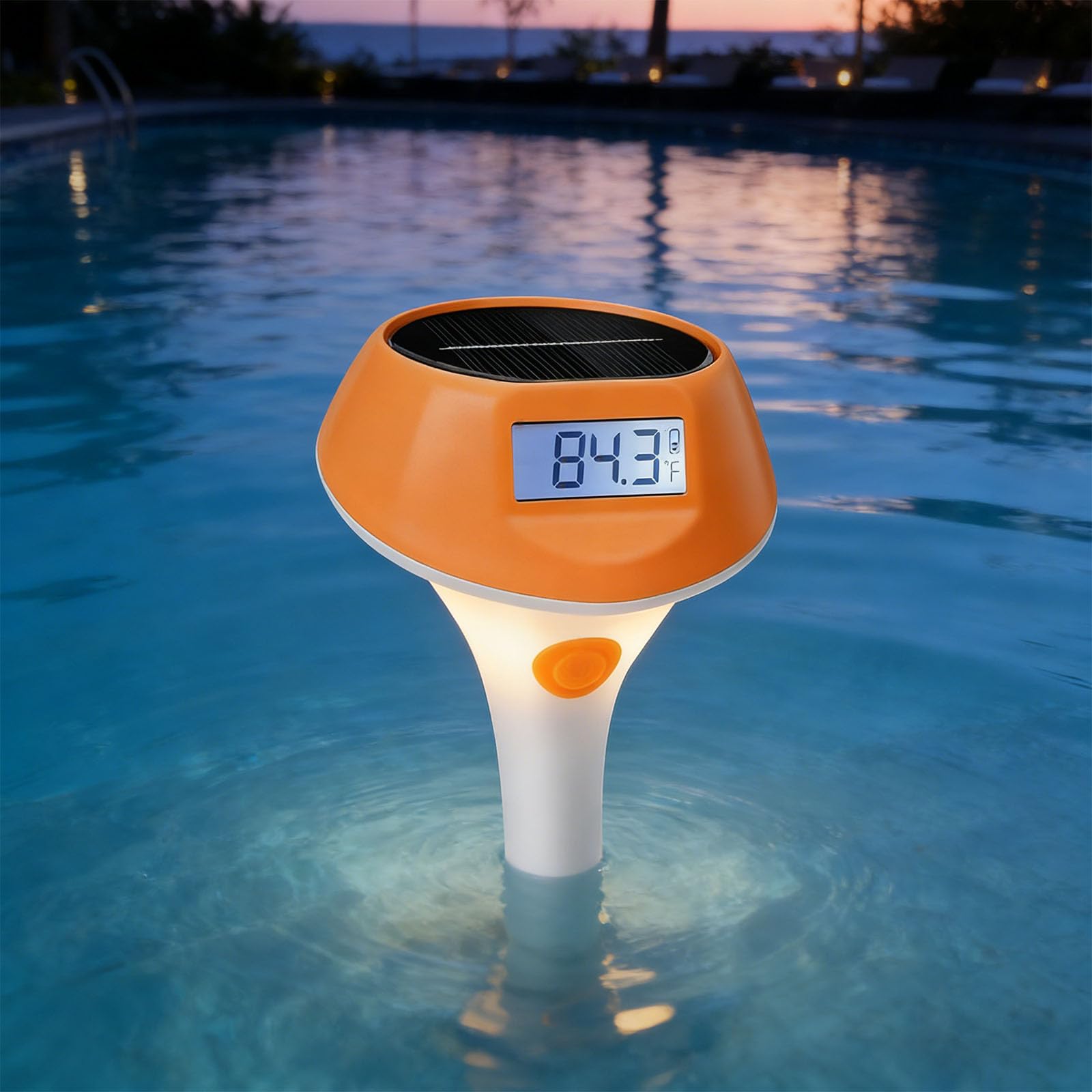 Termografo solare galleggiante per piscina, luce per nuoto notturno