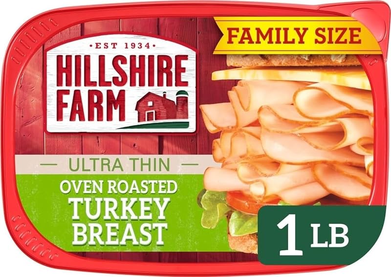 Hillshire Farm Ultra Thin Deli Sliced Turkey Breast Lunchmeat Oven Roasted Turkey Breast, 16 oz