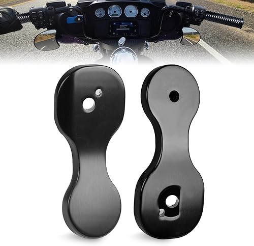 Goldfire Soportes de caída para espejo de motocicleta, carenado ajustable, kit de reubicación de espejo de murciélago para Harley Touring Street