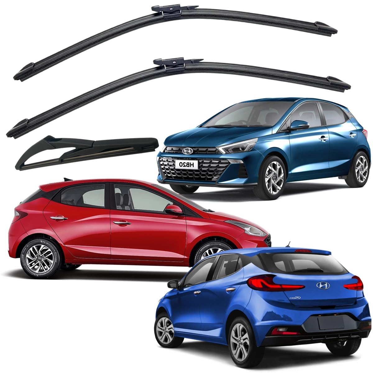Kit Limpador De Parabrisa Nova Hb20 2020 2021 2022 2023 2024