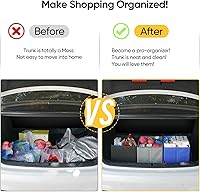 Vista 4 de BALEINE Paquete de 3 bolsas de comestibles reutilizables, bolsas de compras plegables para comestibles con parte inferior reforzada y asas (trébol)