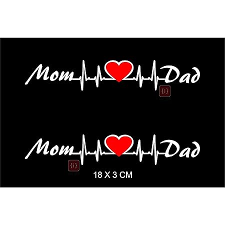 TO-HIT MOM DAD Radium Sticker for CAR and Bike : Amazon.in: Car & Motorbike