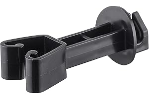 25PCS Electric Fence Post Insulators: Chain Link U Post Black Premium Quality