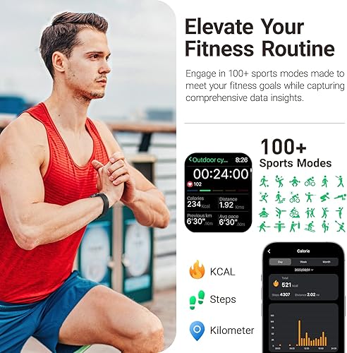 Miniatura 4 de S4 AcuFit One - Reloj inteligente con pantalla AMOLED de 1.78 pulgadas para hombres y mujeres, marcación de llamadas Bluetooth, rastreador de