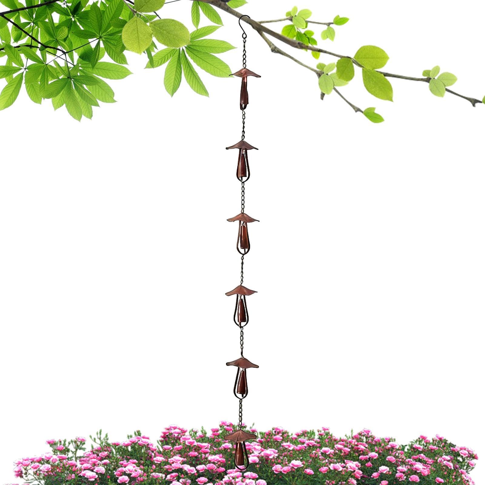 Générique Catena antipioggia a fungo per grondaie | Alternativa decorativa per acqua piovana | Catena per grondaie per esterni, decorazione giardino terrazza patio casa